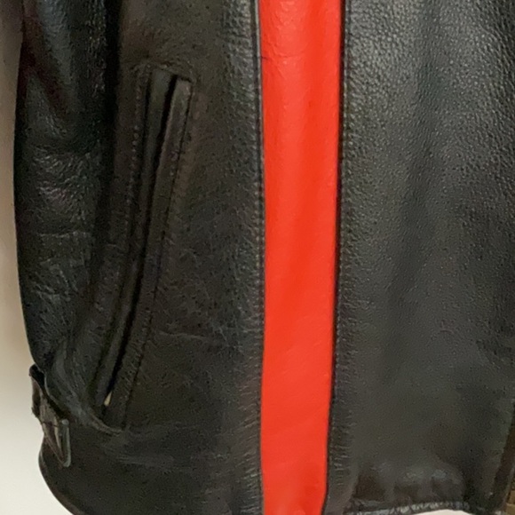 Motorcycle thick leather jacket vintage biker - Picture 3 of 16